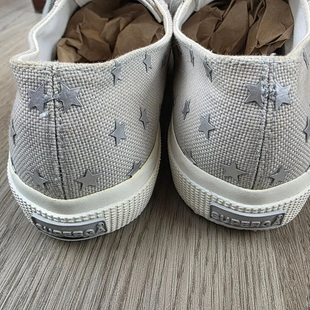 Superga Pyper America Silver Star Sneakers Size 9.5